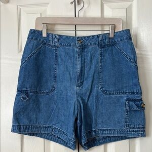 Blue Cargo Denim Shorts Sz 14